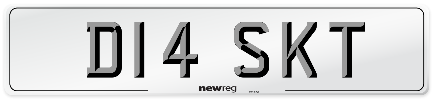 D14 SKT Number Plate from New Reg